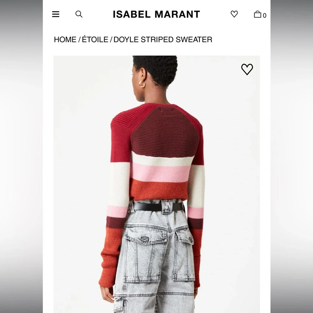 NWOT Isabel Marant DOYLE striped wool sweater - 38 FR / US 6 / M - Picture 6 of 15